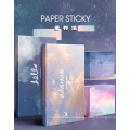 Andstal Linda serie Starry Sky Sticky Note 4Colors/Set Memo Pad Note Not de papel para suministros escolares